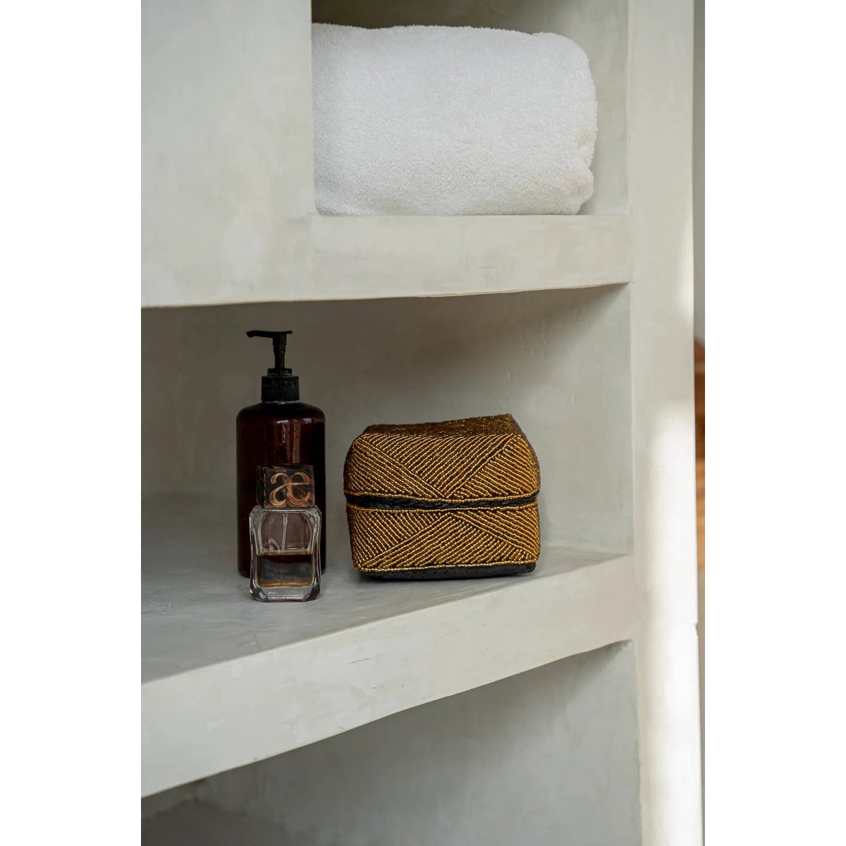 The Beaded Basket - Gold - S - LUXONAS HOME