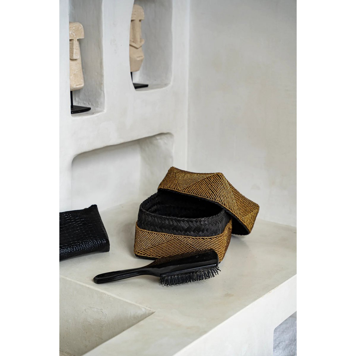 The Beaded Basket - Gold - S - LUXONAS HOME