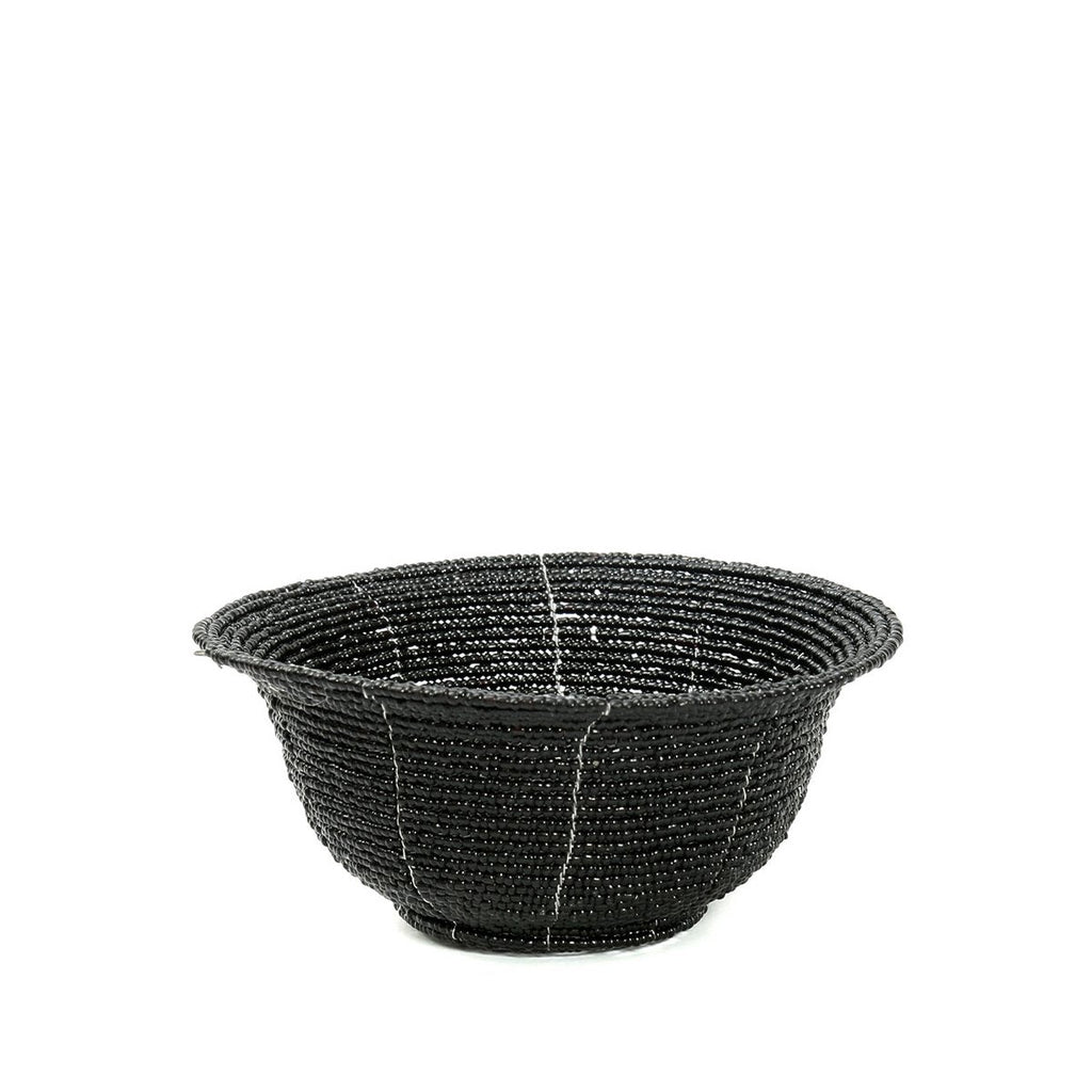 The Beaded Bowl Low - Black - S - LUXONAS HOME