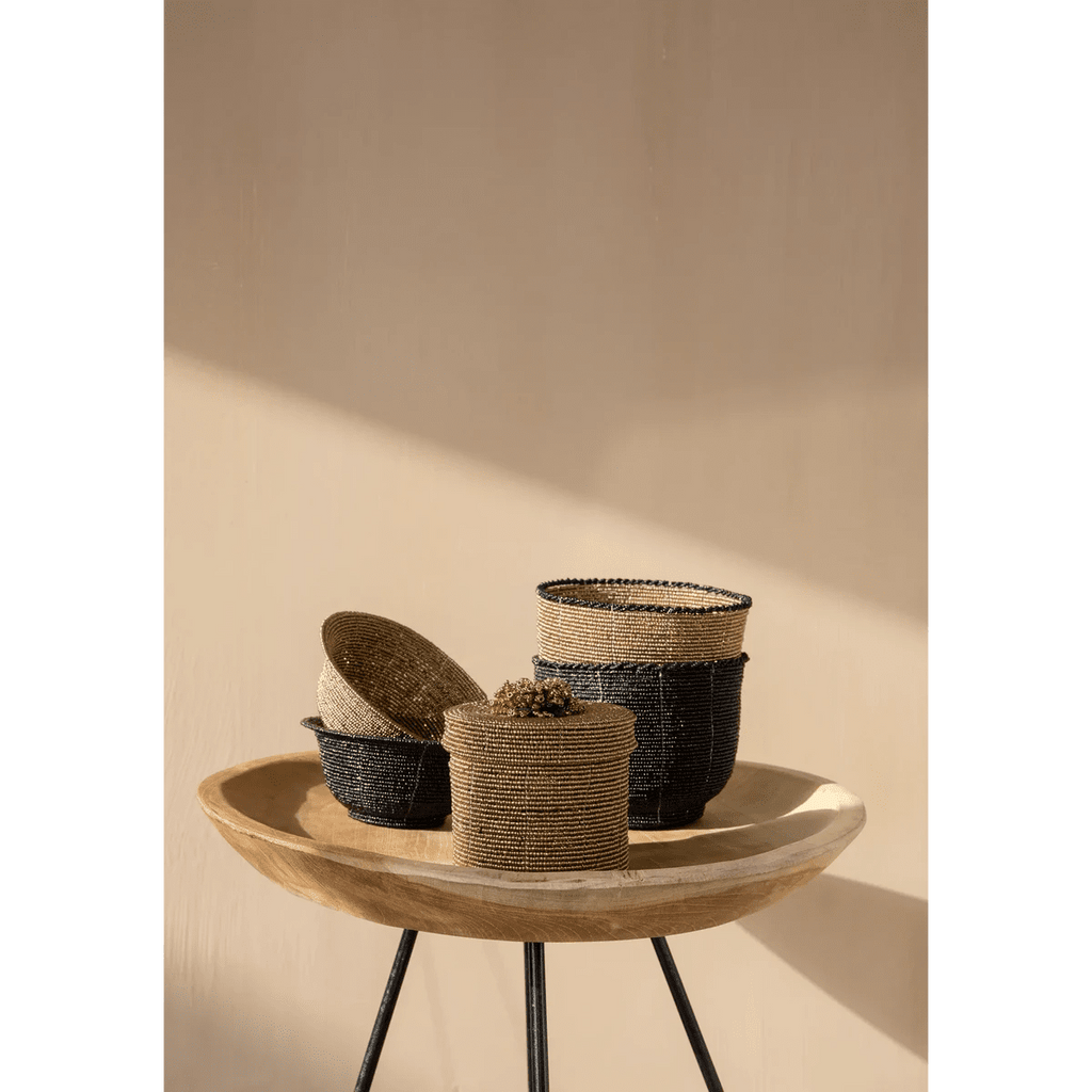 The Beaded Candy Bowl - Black - M - LUXONAS HOME