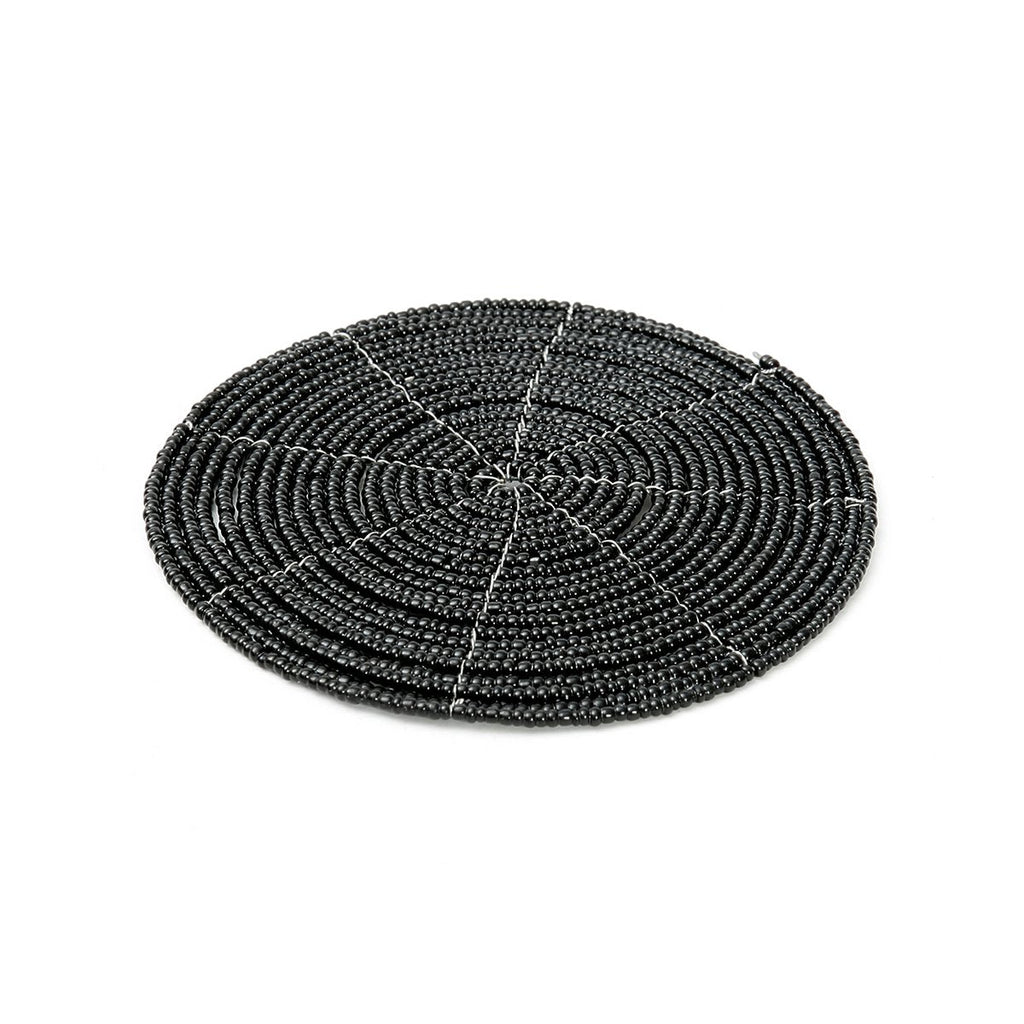 The Beaded Coaster - Black - LUXONAS HOME