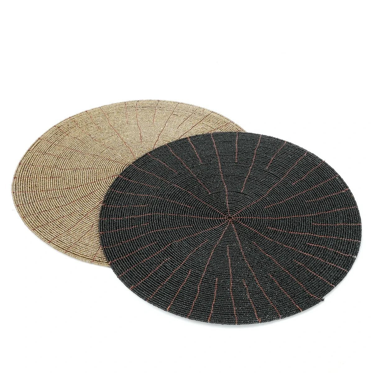 The Beaded Placemat - Black - LUXONAS HOME