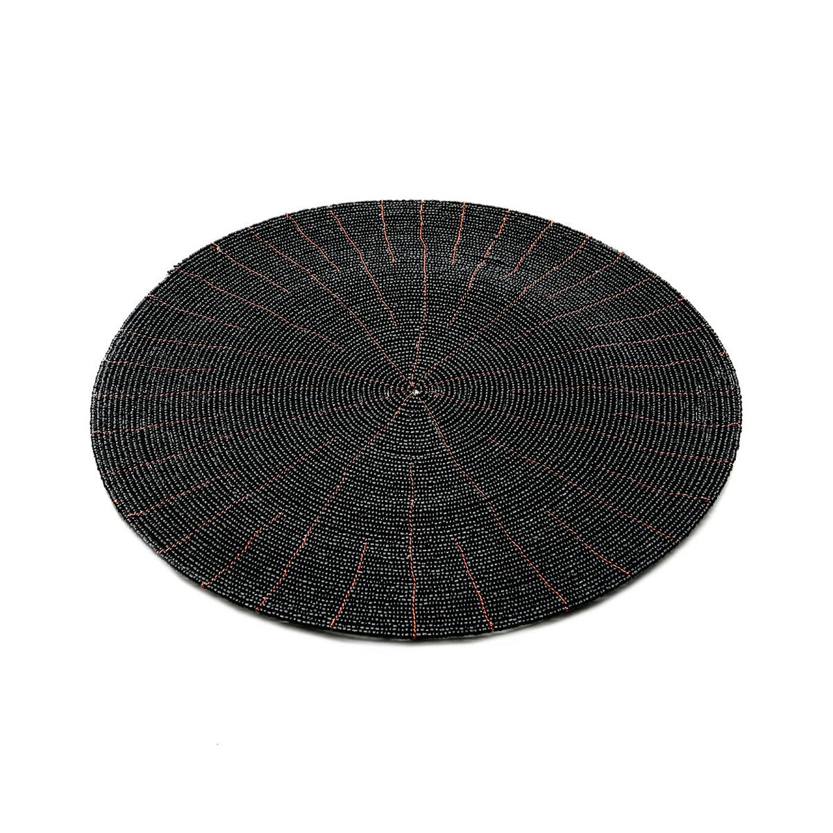 The Beaded Placemat - Black - LUXONAS HOME