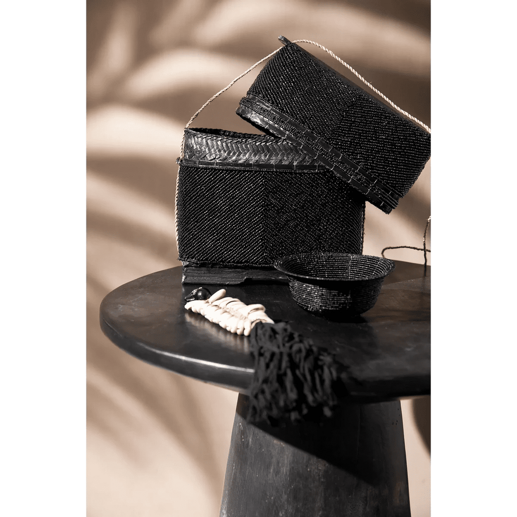 The Beaded Treasure Box - Black - LUXONAS HOME