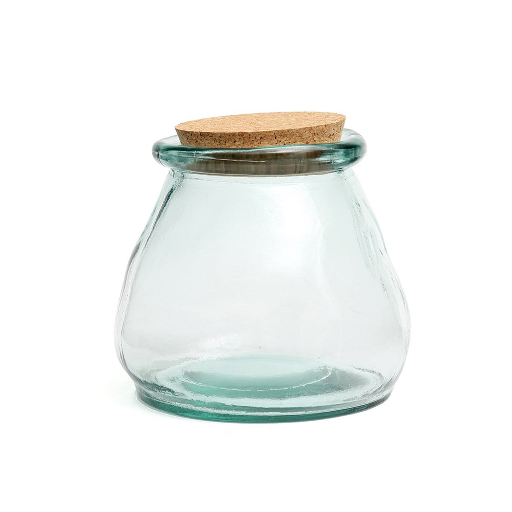 The Belly Glass Pot - Blue - L - LUXONAS HOME