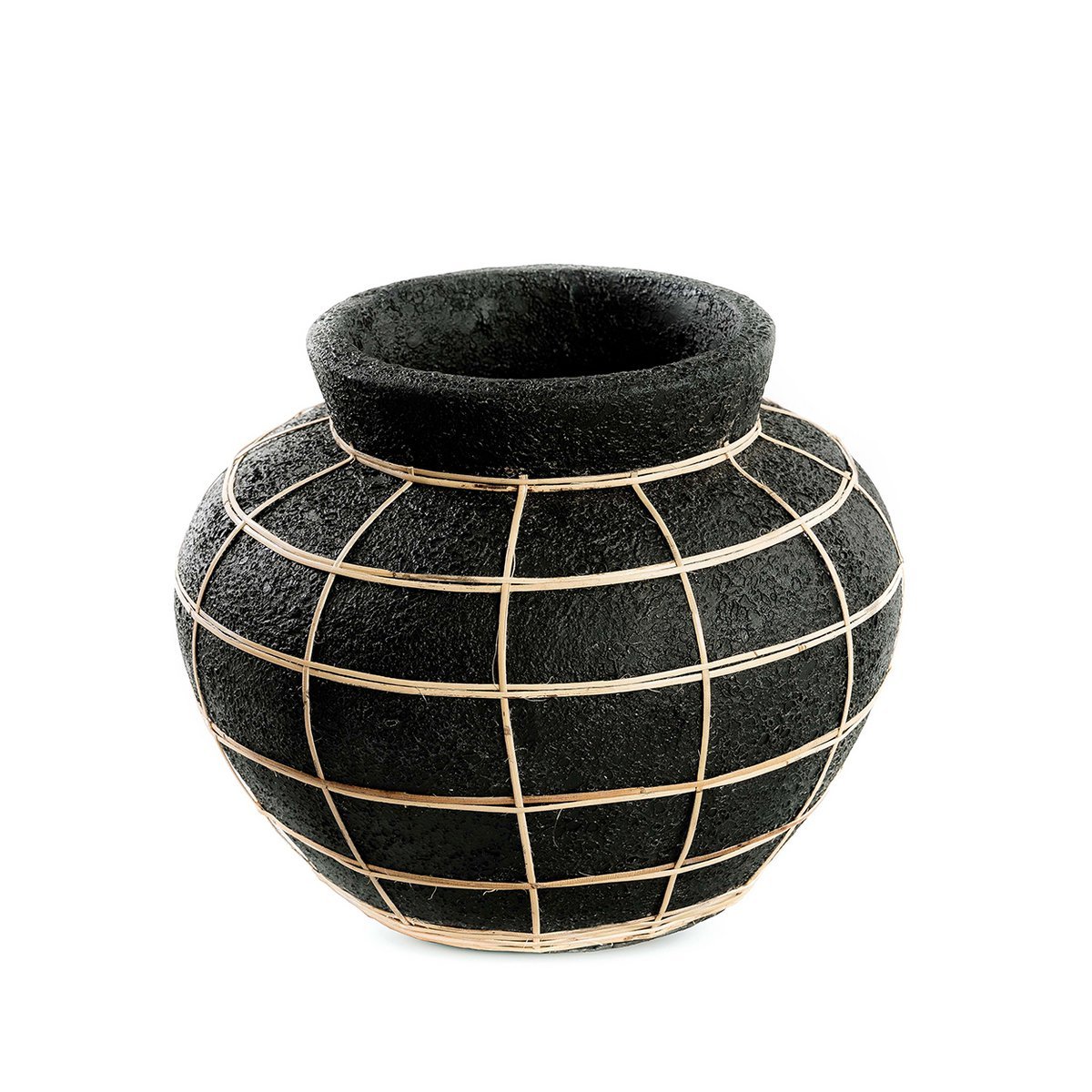 The Belly Vase - Black Natural - M - LUXONAS HOME
