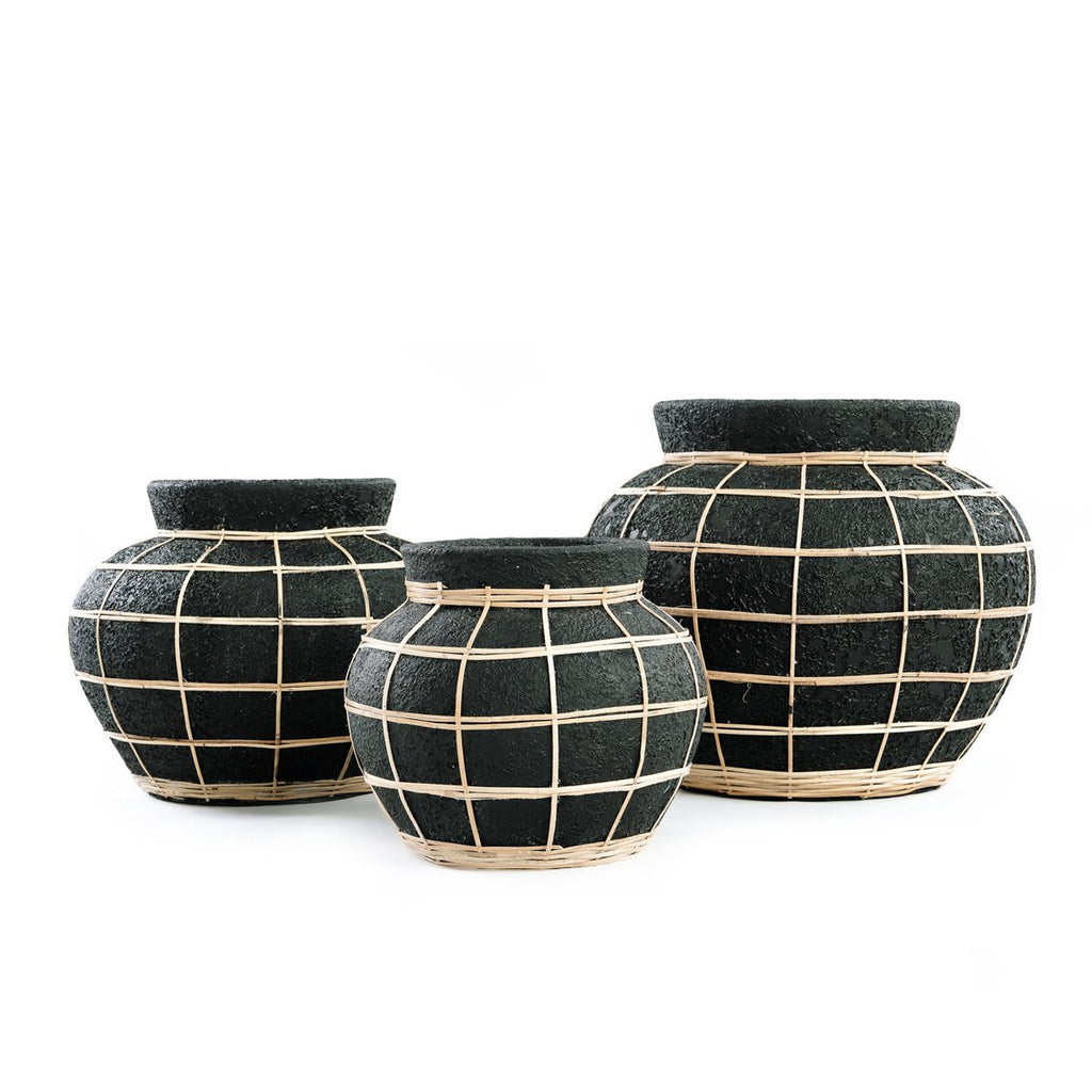 The Belly Vase - Black Natural - S - LUXONAS HOME