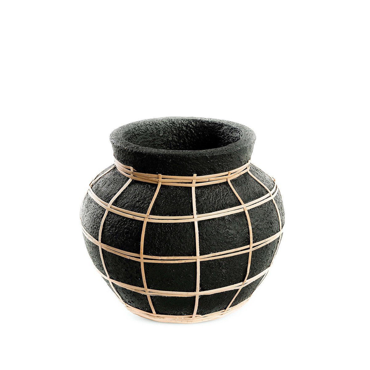The Belly Vase - Black Natural - S - LUXONAS HOME