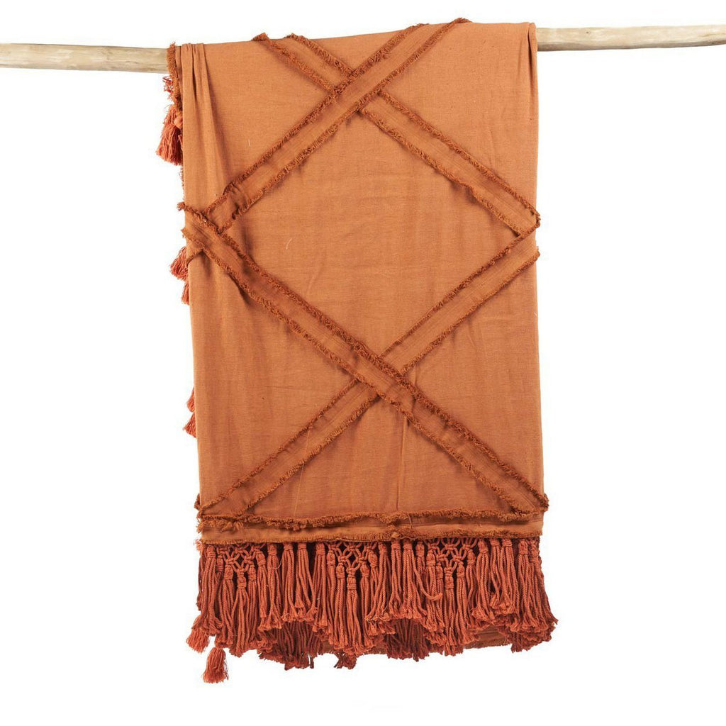 The Berber Bed Throw - Terracotta - LUXONAS HOME