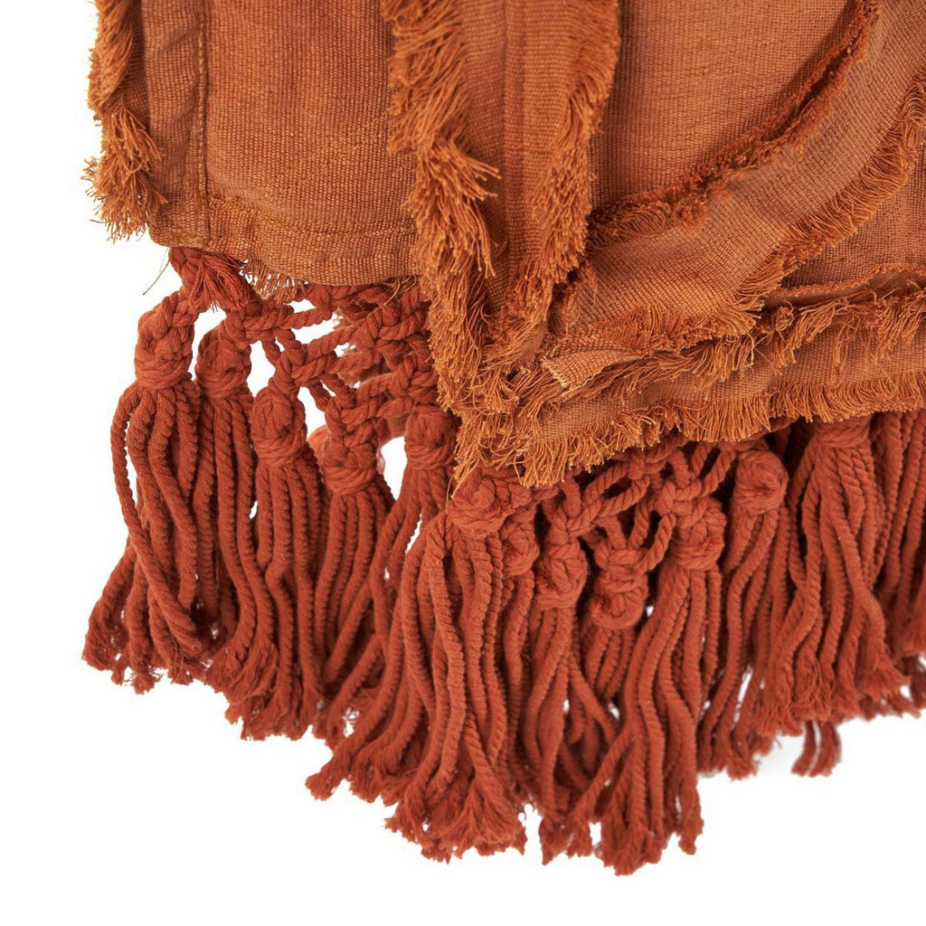 The Berber Bed Throw - Terracotta - LUXONAS HOME