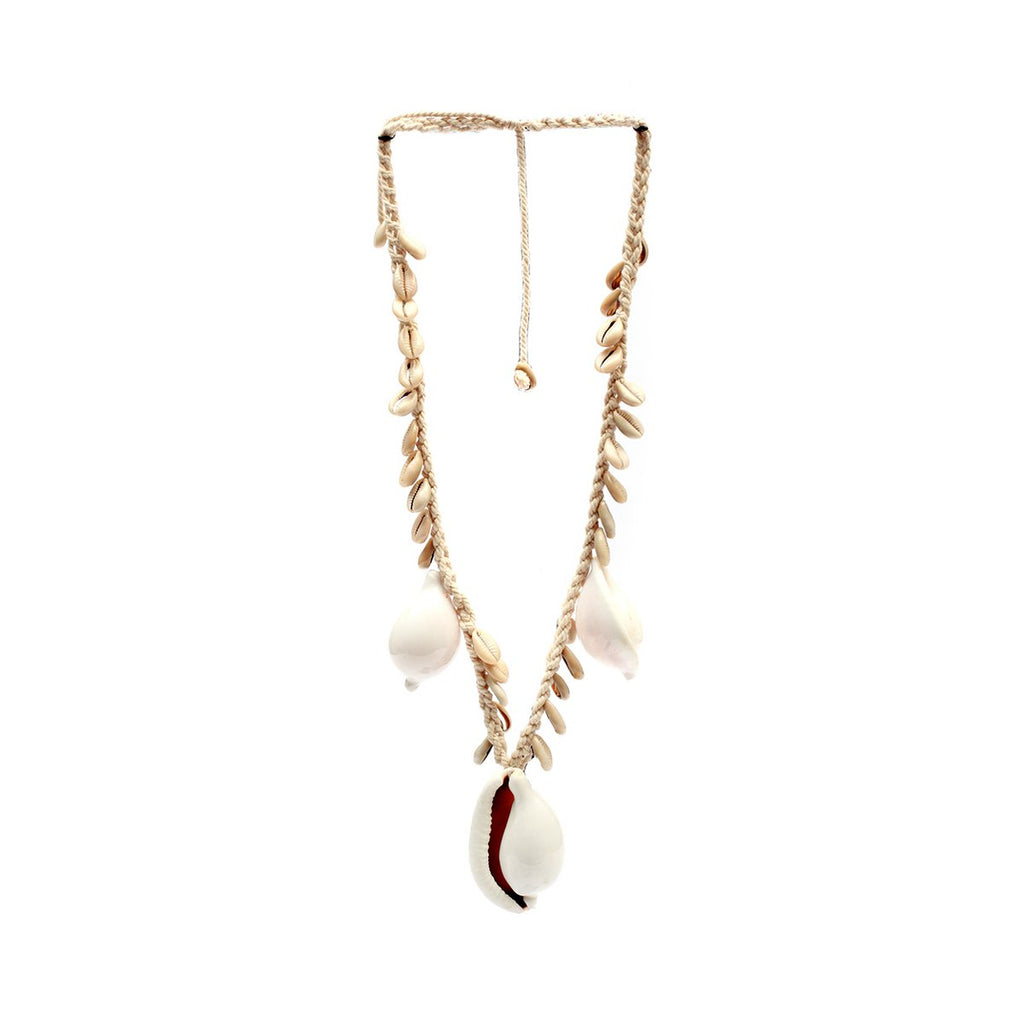 The Big White Cowrie Shell Necklace - LUXONAS HOME