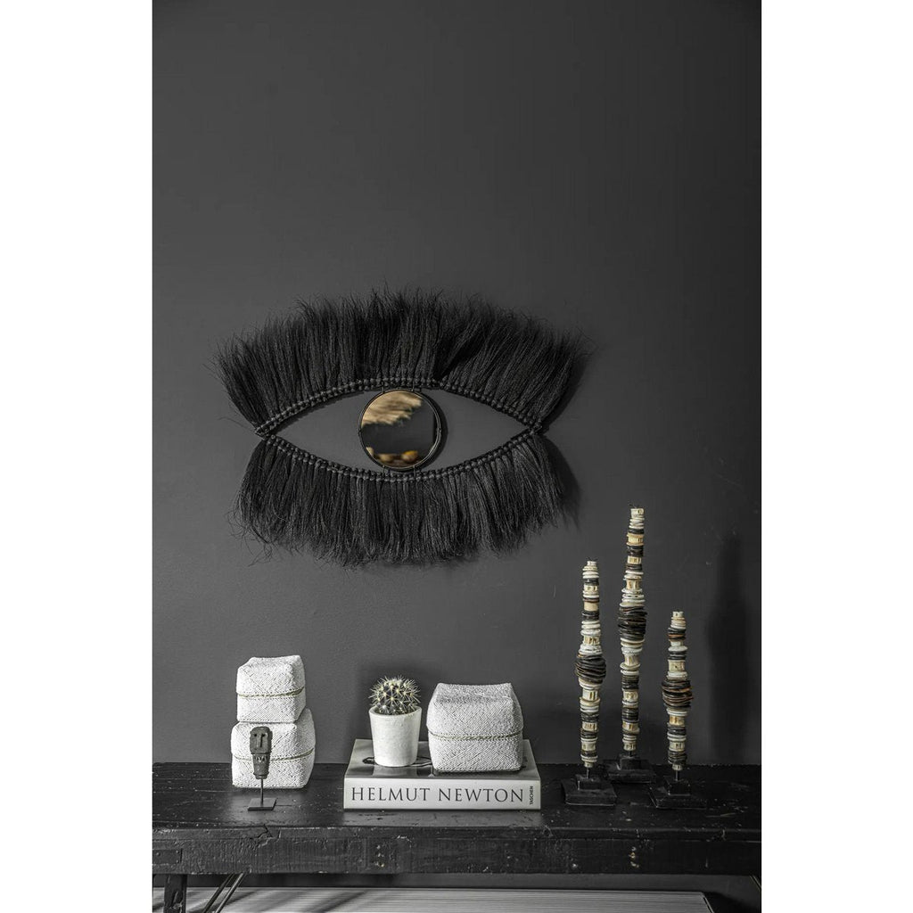 The Black Eye Mirror - Black - LUXONAS HOME