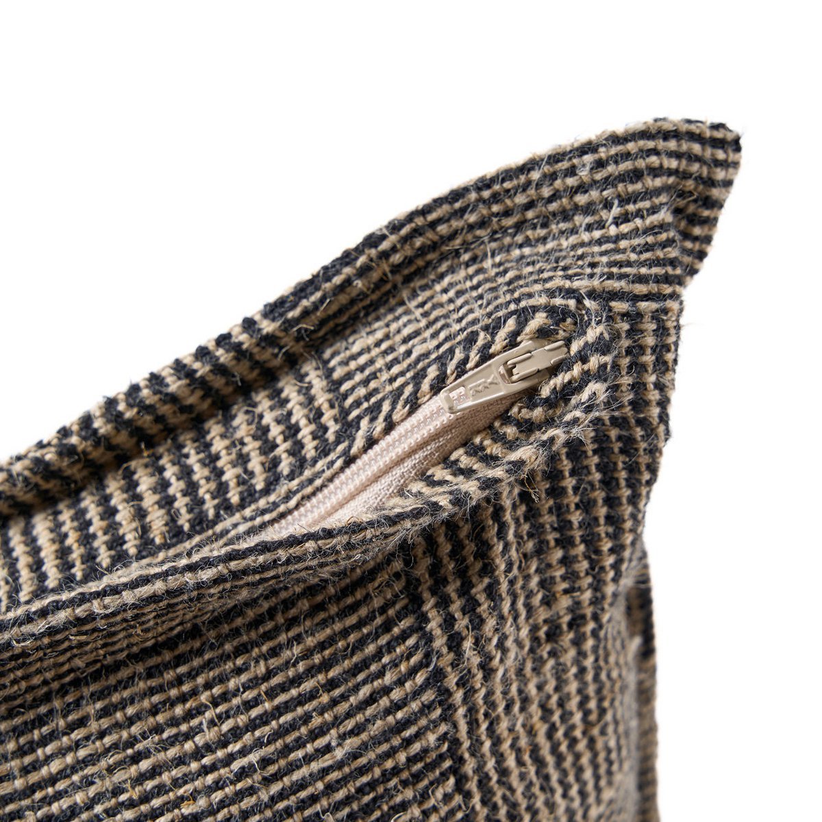 The Bloc Party Cushion Cover - Black Natural - 50x50 - LUXONAS HOME