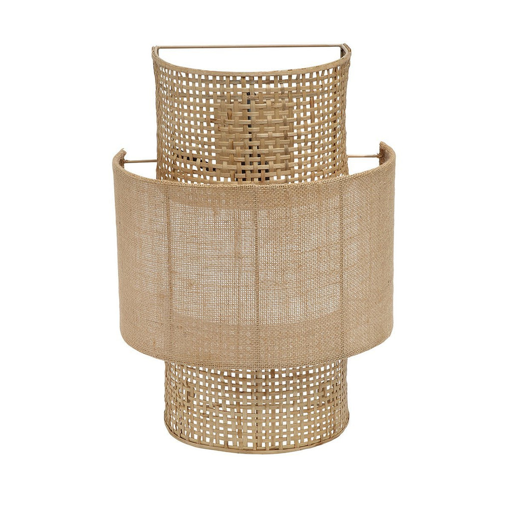 The Bolly Jute Wall Lamp - Natural - M - LUXONAS HOME