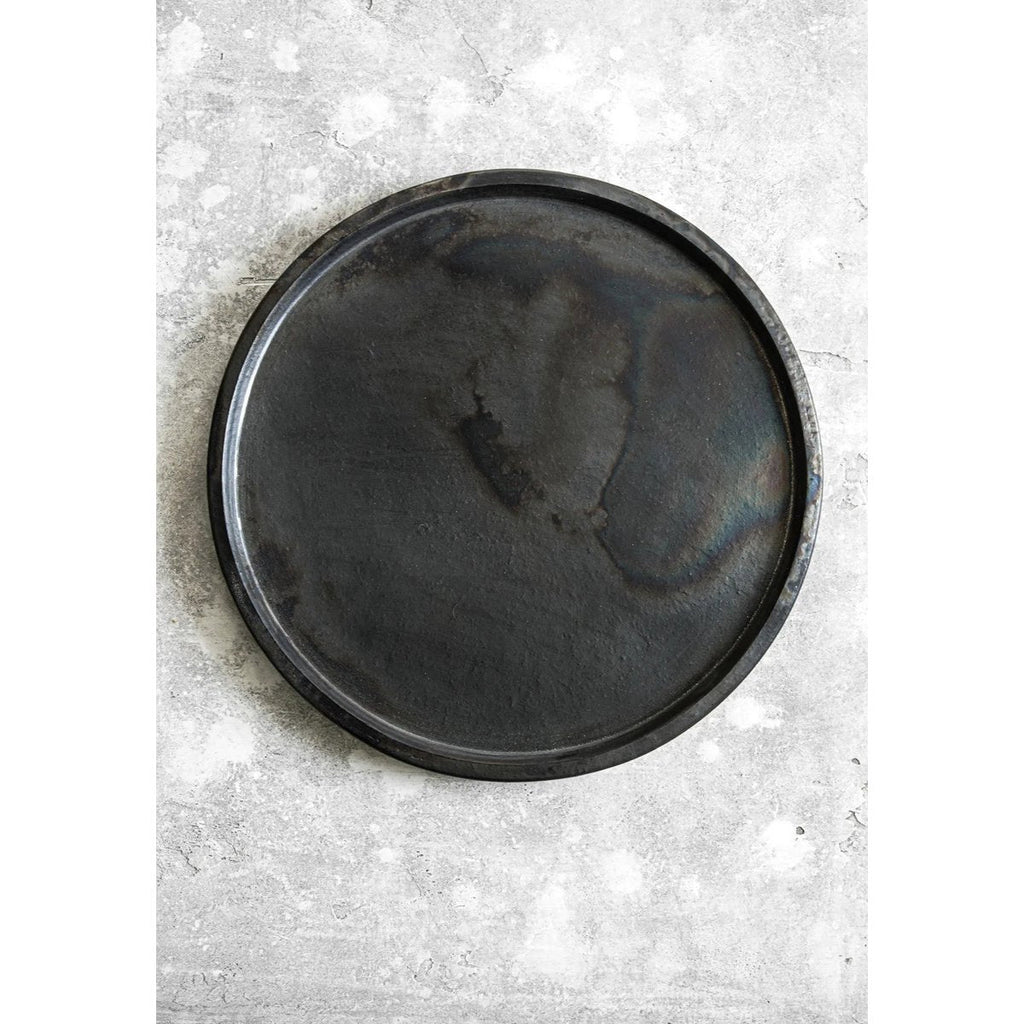The Burned Plate - Black - L - LUXONAS HOME
