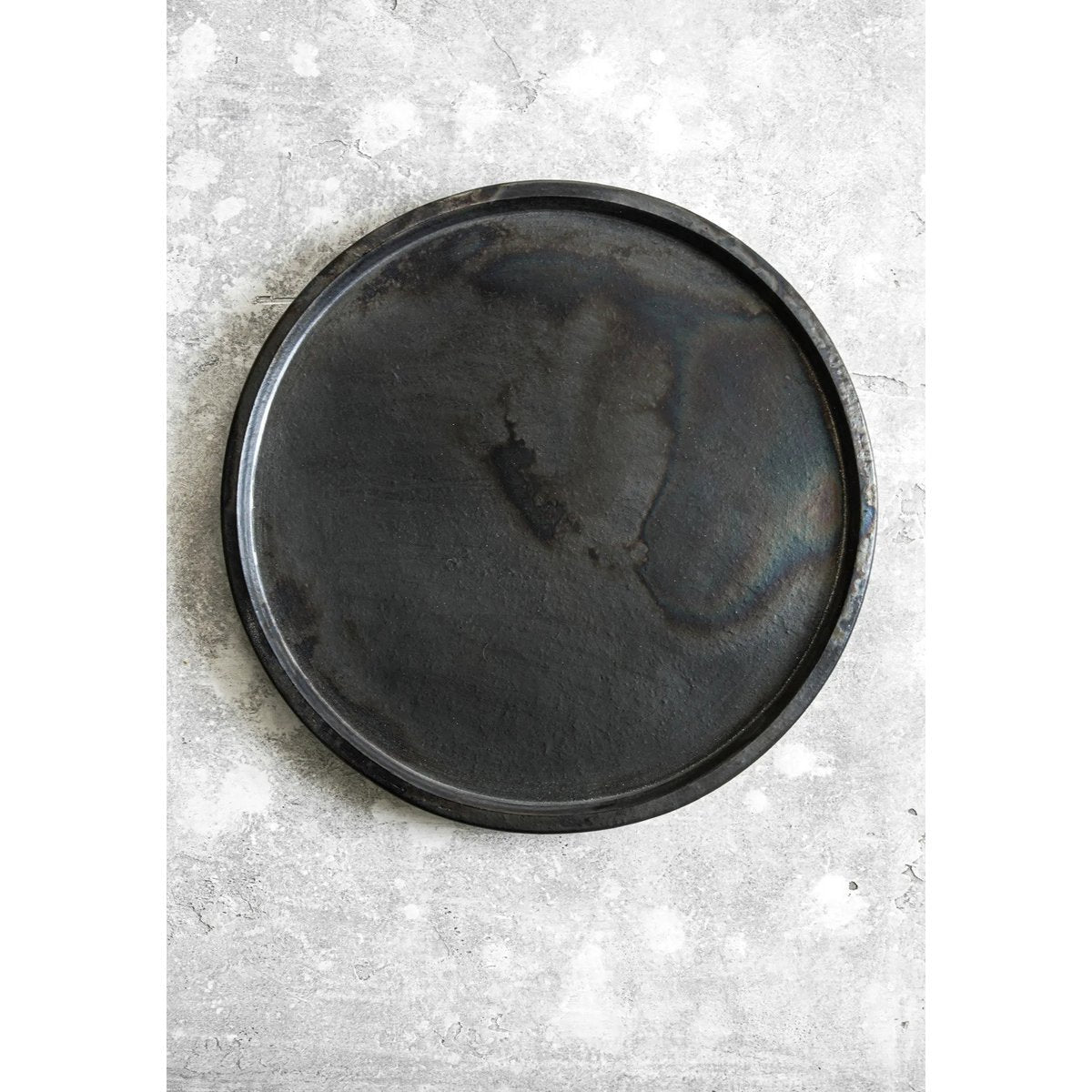 The Burned Plate - Black - L - LUXONAS HOME