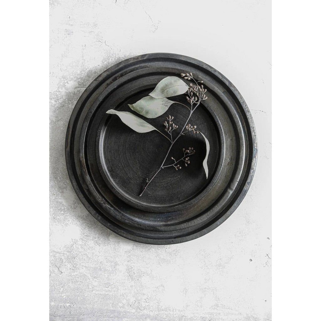 The Burned Plate - Black - L - LUXONAS HOME