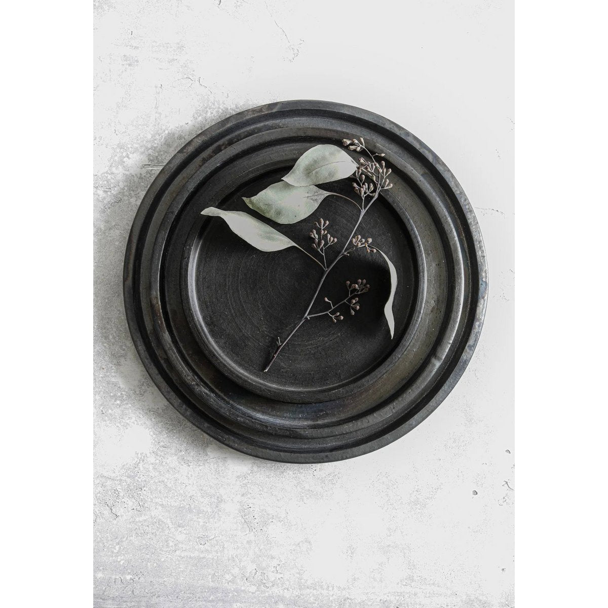 The Burned Plate - Black - L - LUXONAS HOME