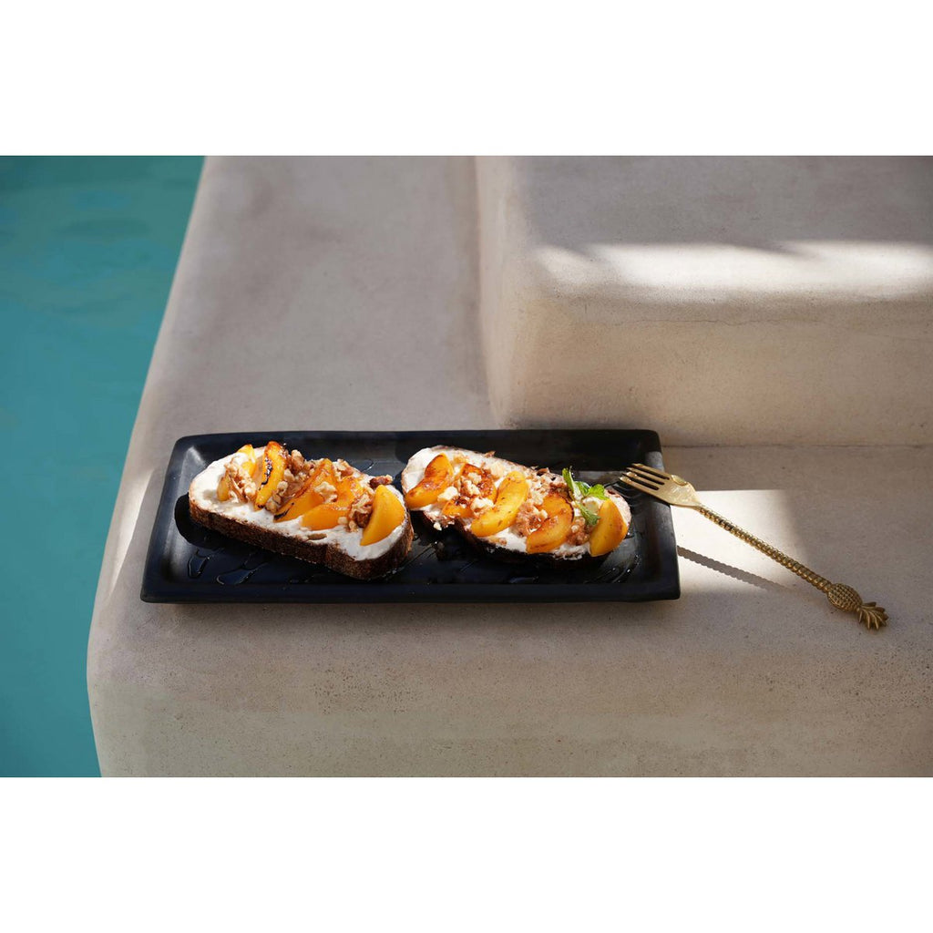 The Burned Sushi Plate - Black - L - LUXONAS HOME