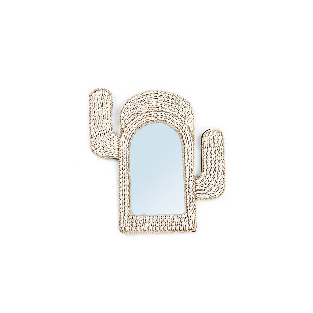The Cactus Shell Mirror - White - LUXONAS HOME
