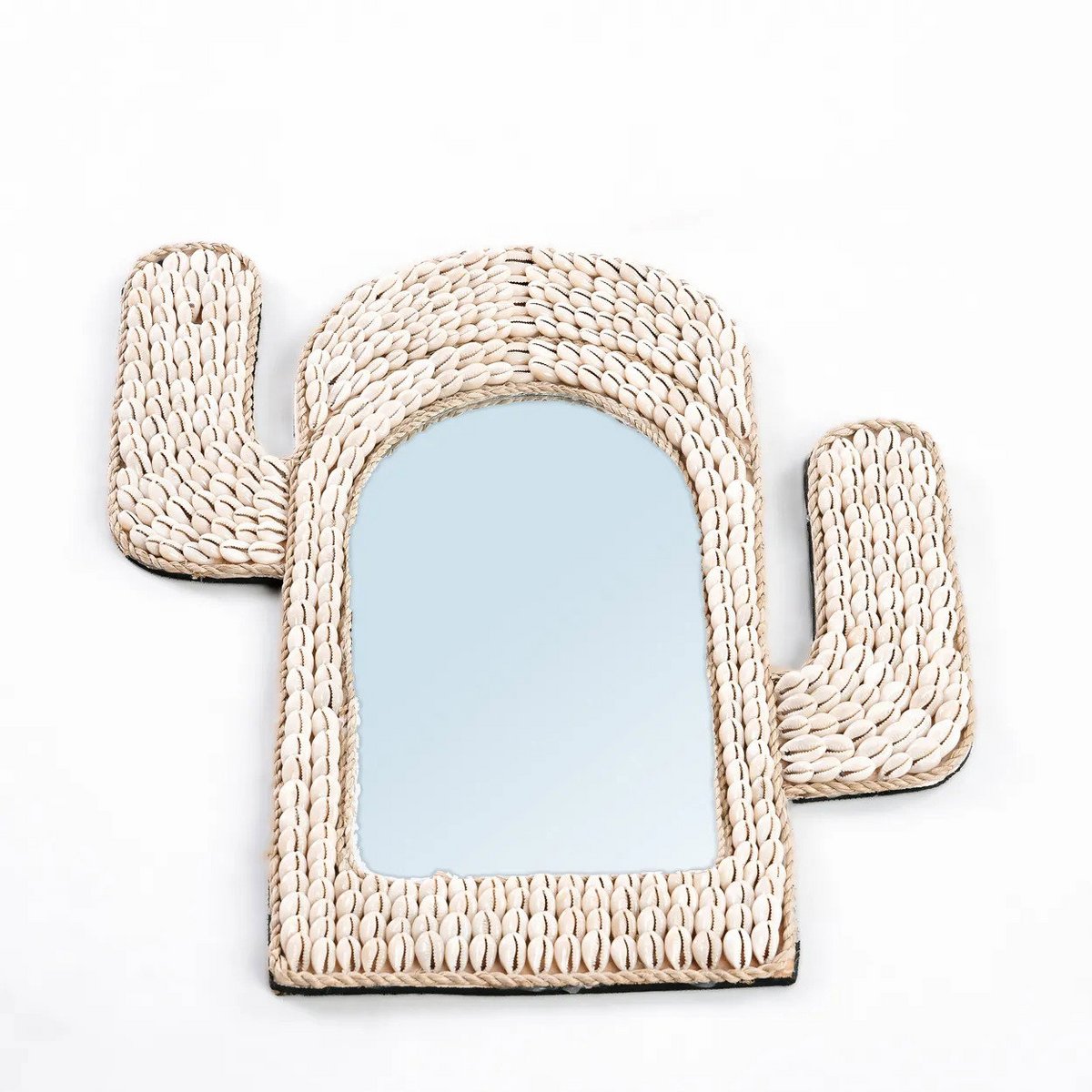 The Cactus Shell Mirror - White - LUXONAS HOME