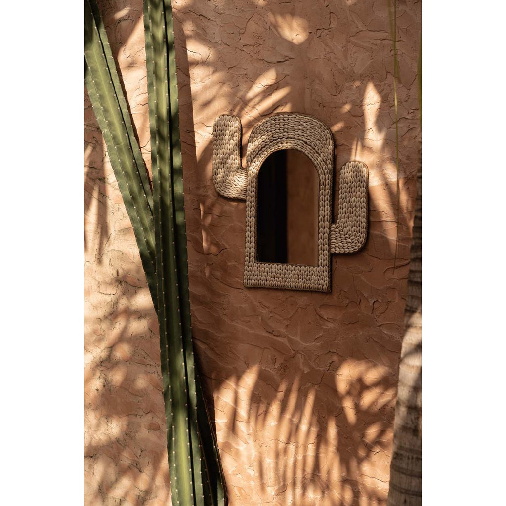 The Cactus Shell Mirror - White - LUXONAS HOME