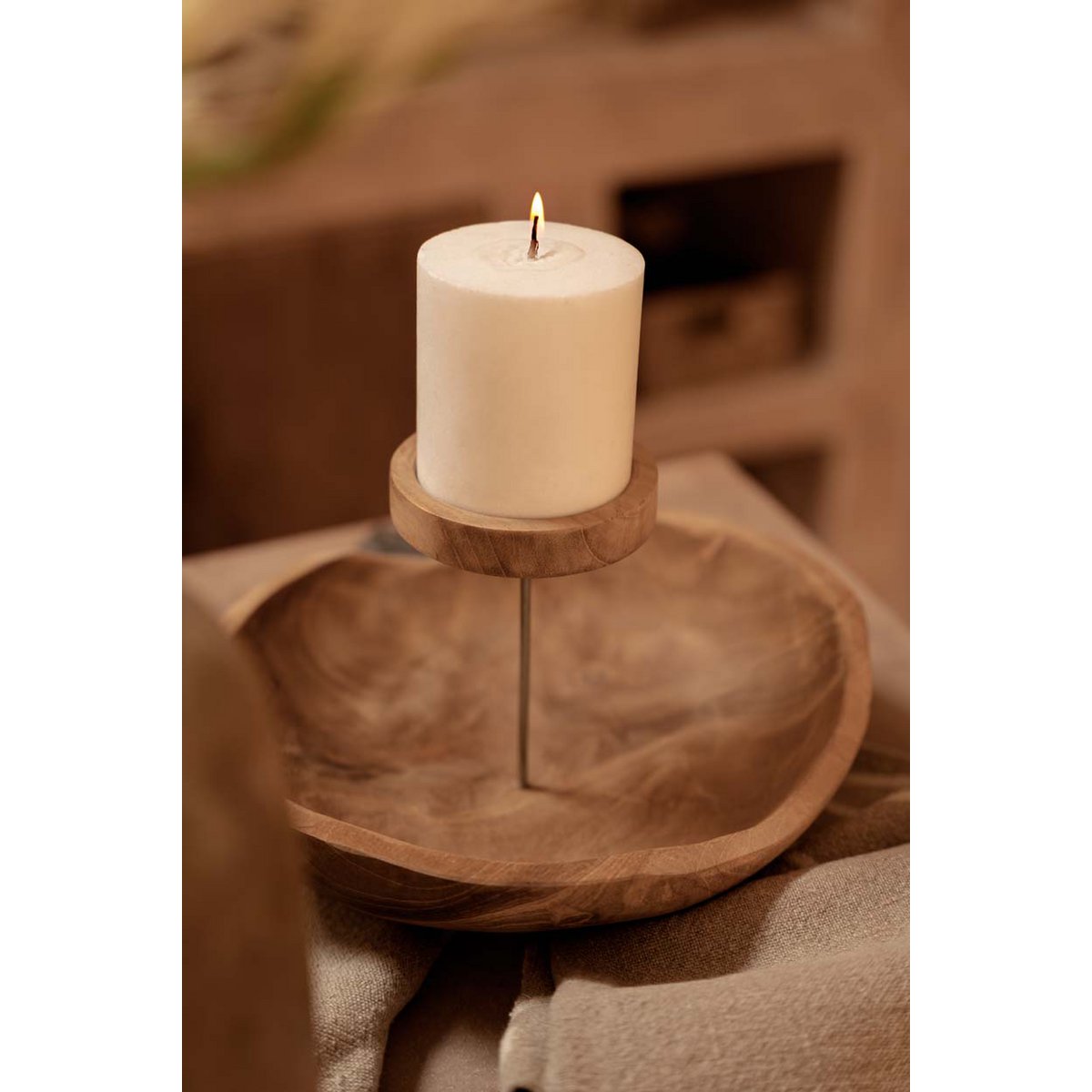 The Candle Plate - Natural - LUXONAS HOME