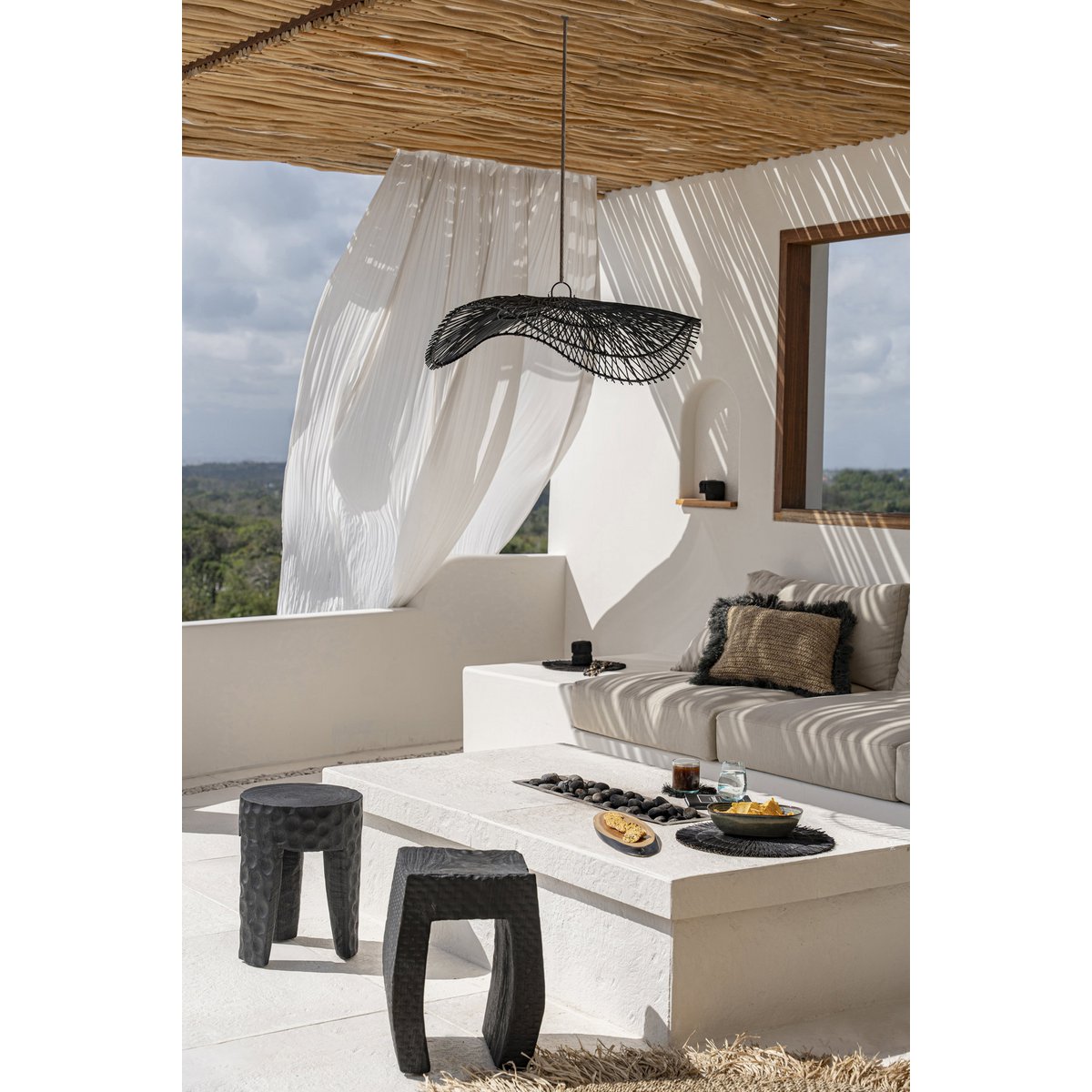 The Chapeau Pendant - Black - L - LUXONAS HOME
