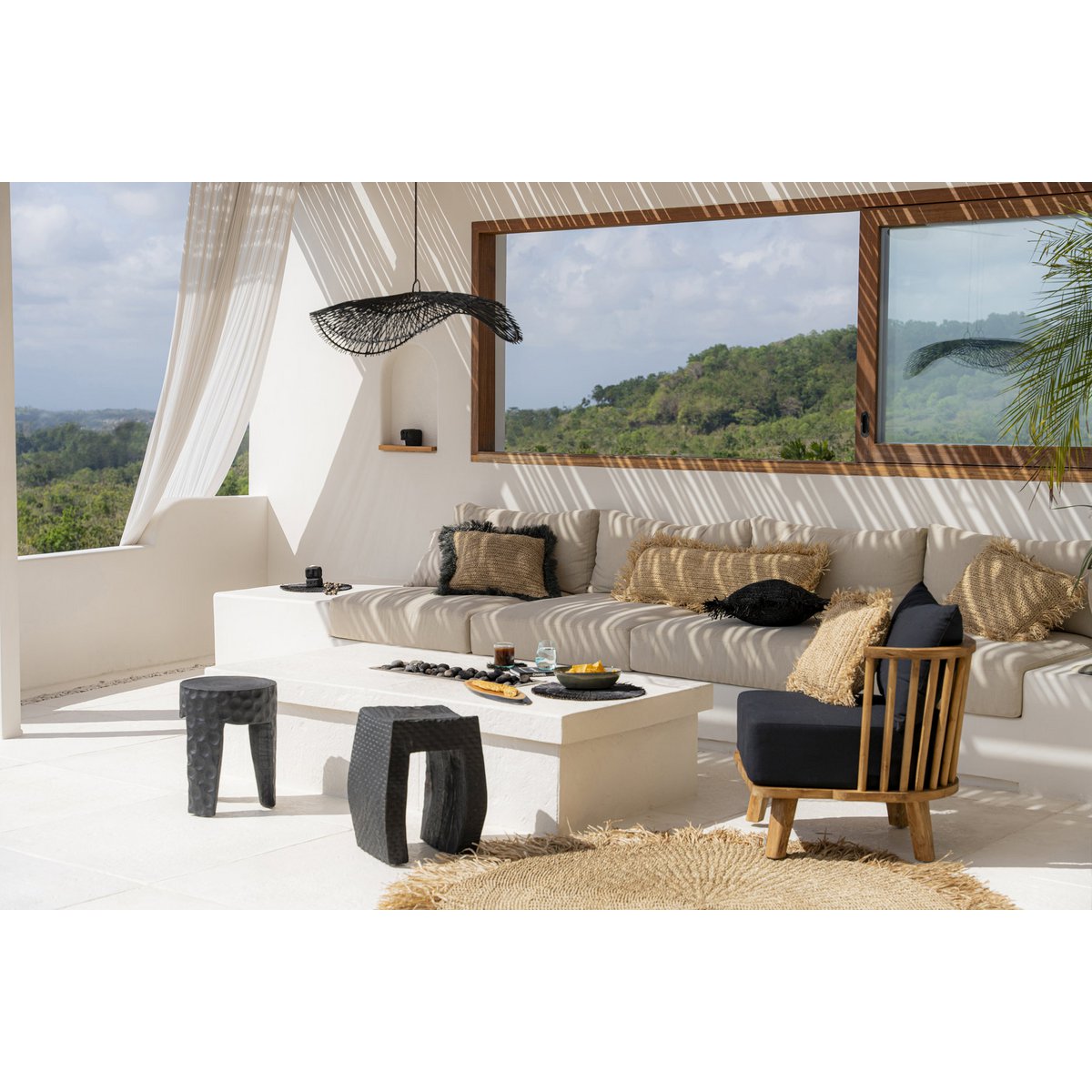 The Chapeau Pendant - Black - L - LUXONAS HOME