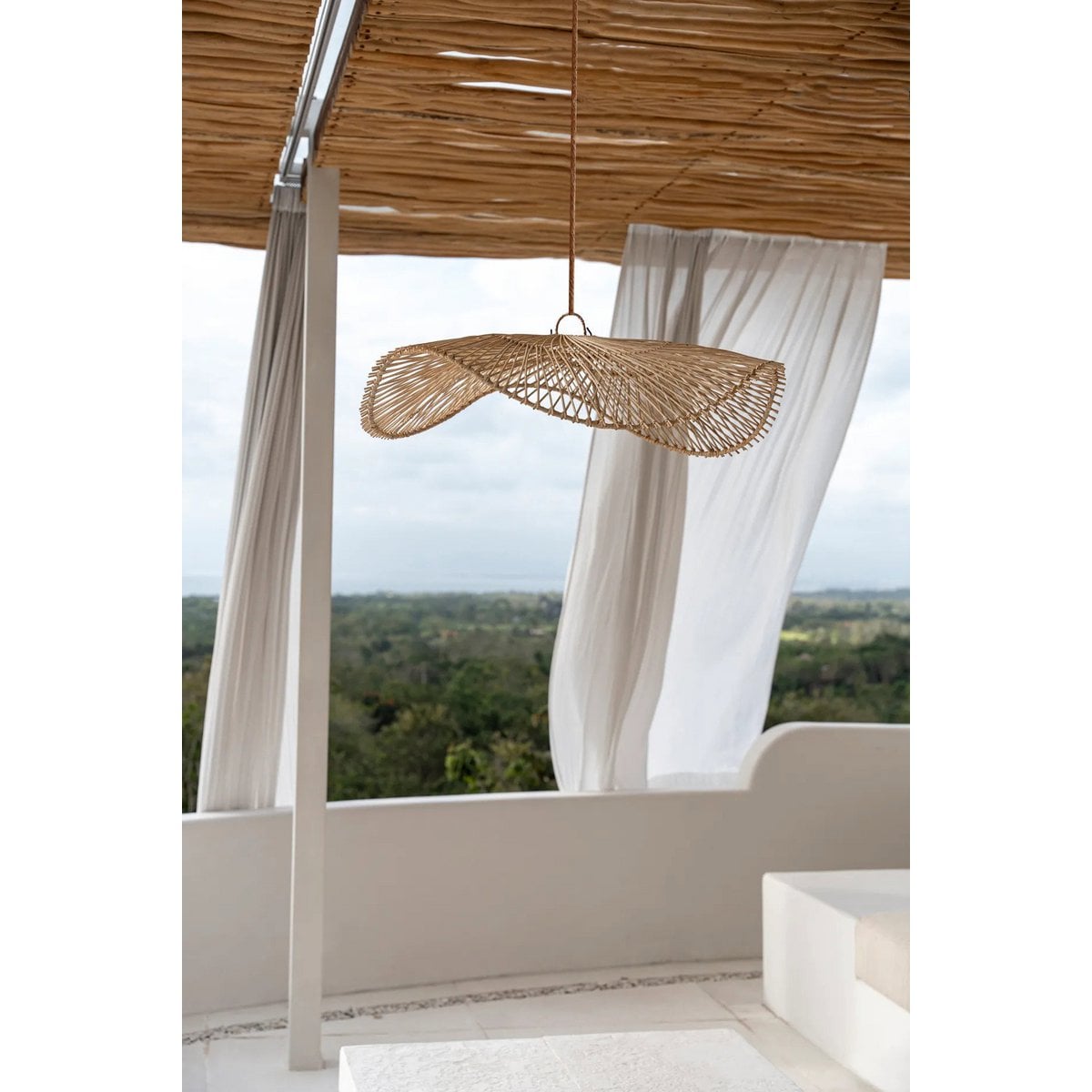 The Chapeau Pendant - Natural - L - LUXONAS HOME