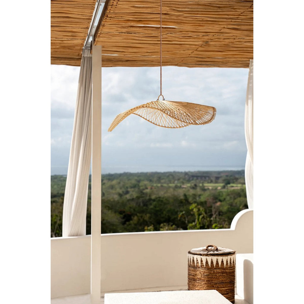 The Chapeau Pendant - Natural - L - LUXONAS HOME