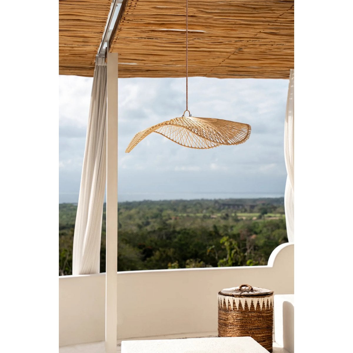 The Chapeau Pendant - Natural - L - LUXONAS HOME