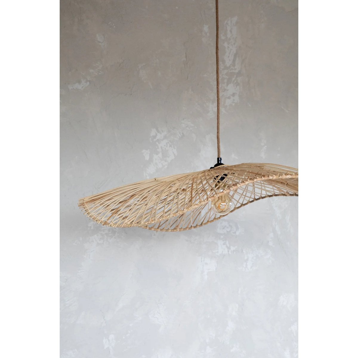 The Chapeau Pendant - Natural - L - LUXONAS HOME