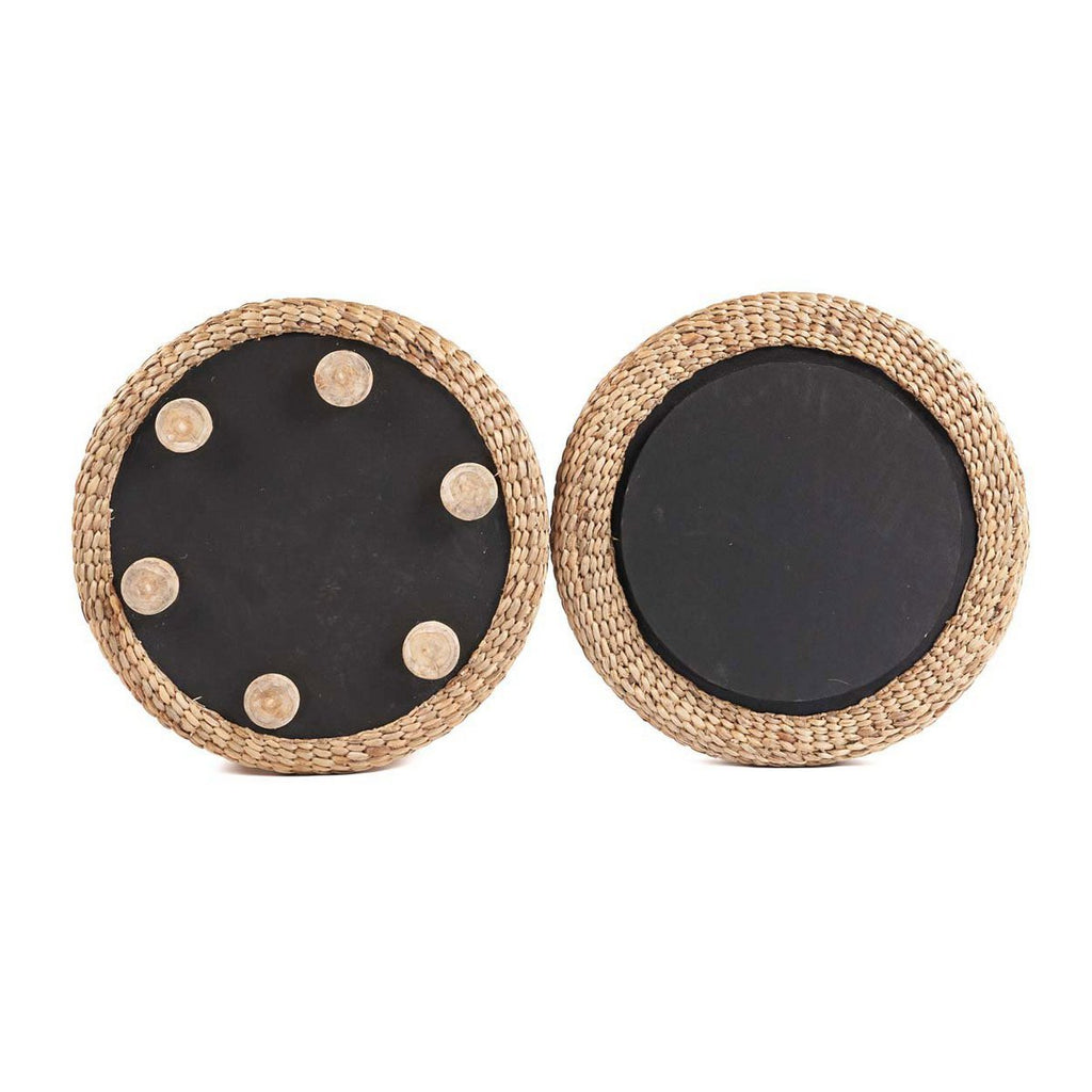 The Circle Storage Ottoman - Natural - LUXONAS HOME