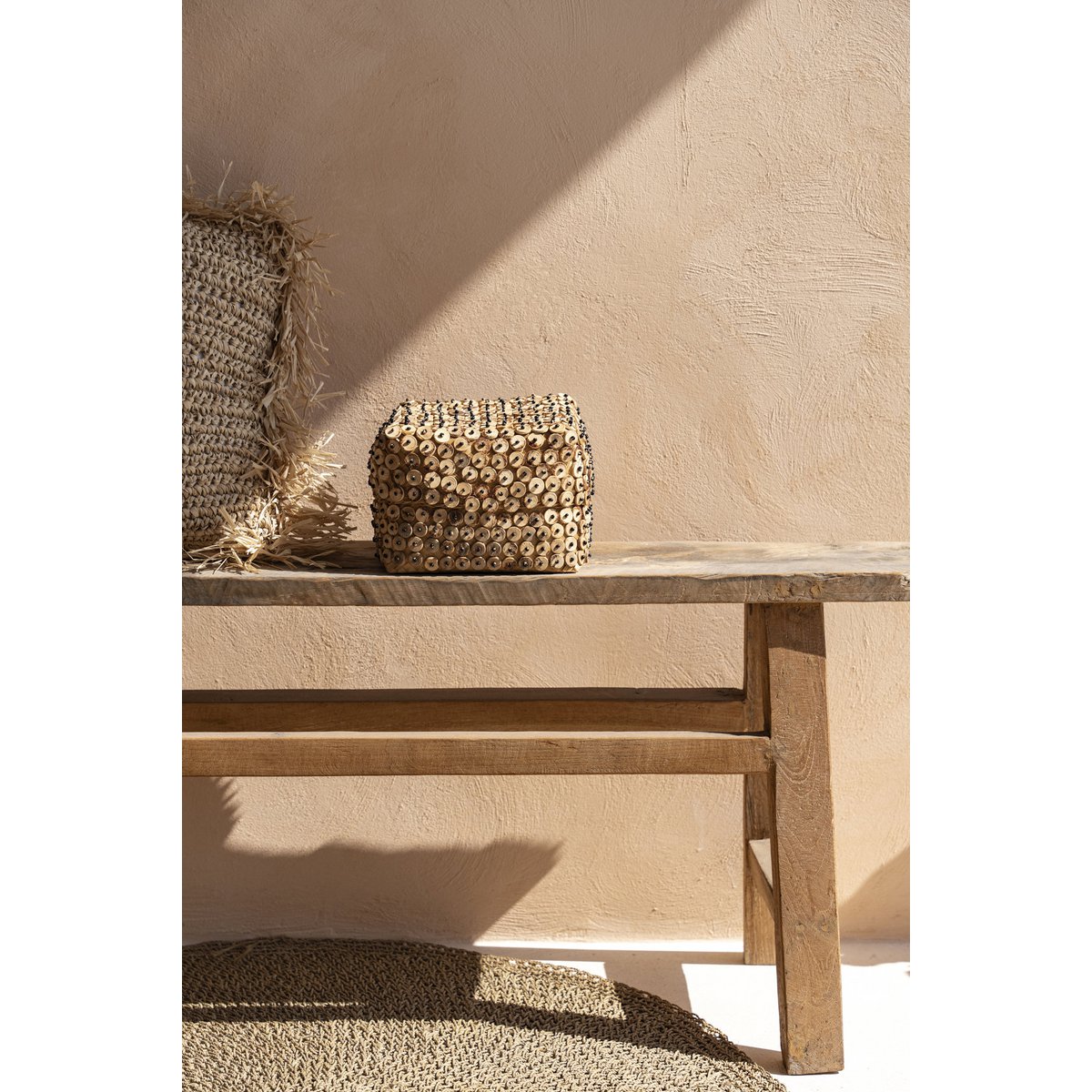 The Coconut Shell Basket - Natural - L - LUXONAS HOME