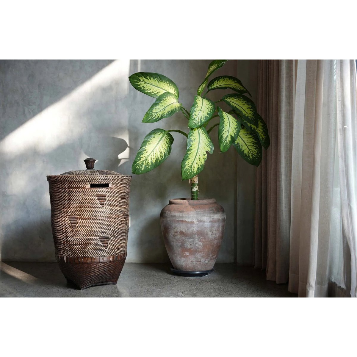 The Colonial Laundry Basket - Natural Brown - XL - LUXONAS HOME