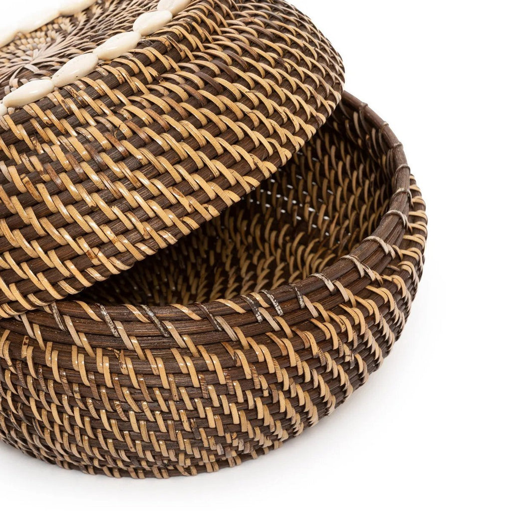 The Colonial Peek - a - Boo Basket - Natural Brown - M - LUXONAS HOME