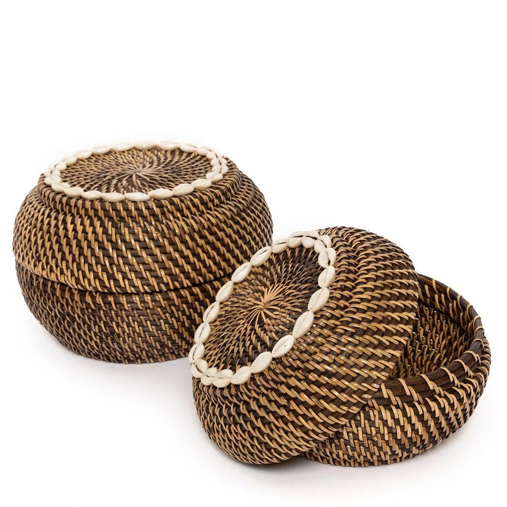 The Colonial Peek - a - Boo Basket - Natural Brown - M - LUXONAS HOME
