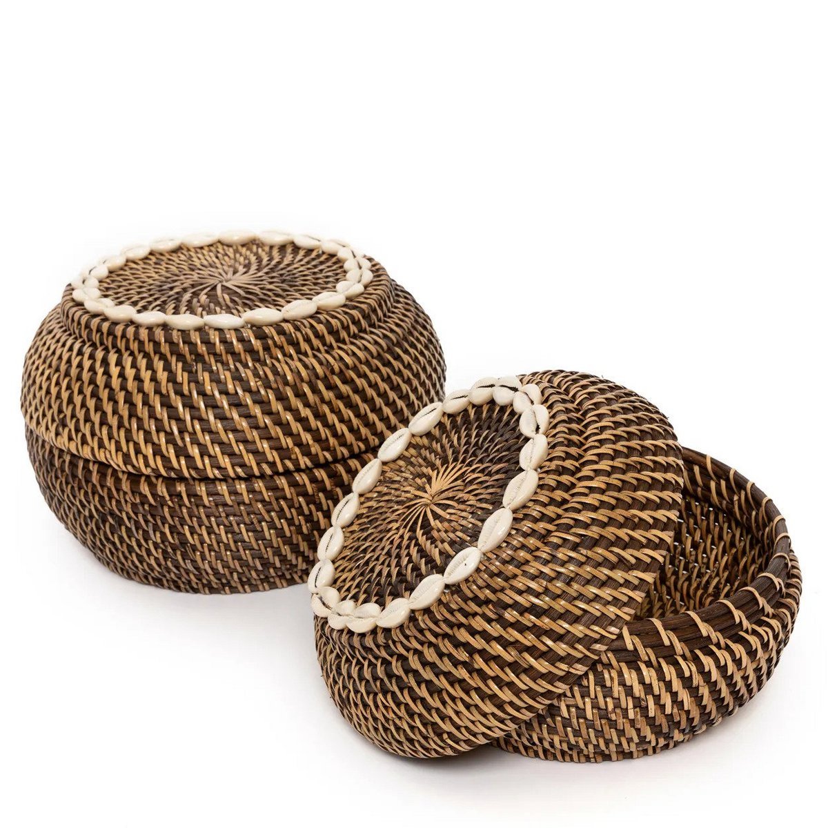 The Colonial Peek - a - Boo Basket - Natural Brown - M - LUXONAS HOME