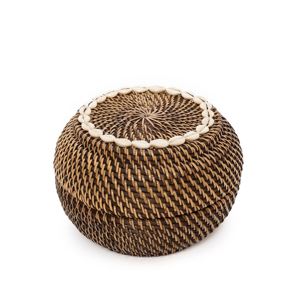 The Colonial Peek - a - Boo Basket - Natural Brown - M - LUXONAS HOME