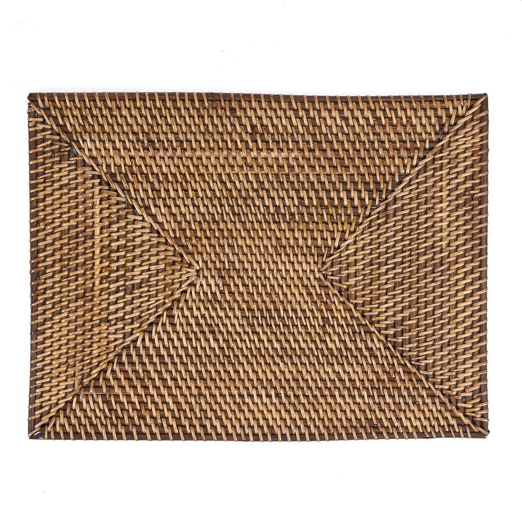 The Colonial Rectangular Placemat - Natural Brown - LUXONAS HOME