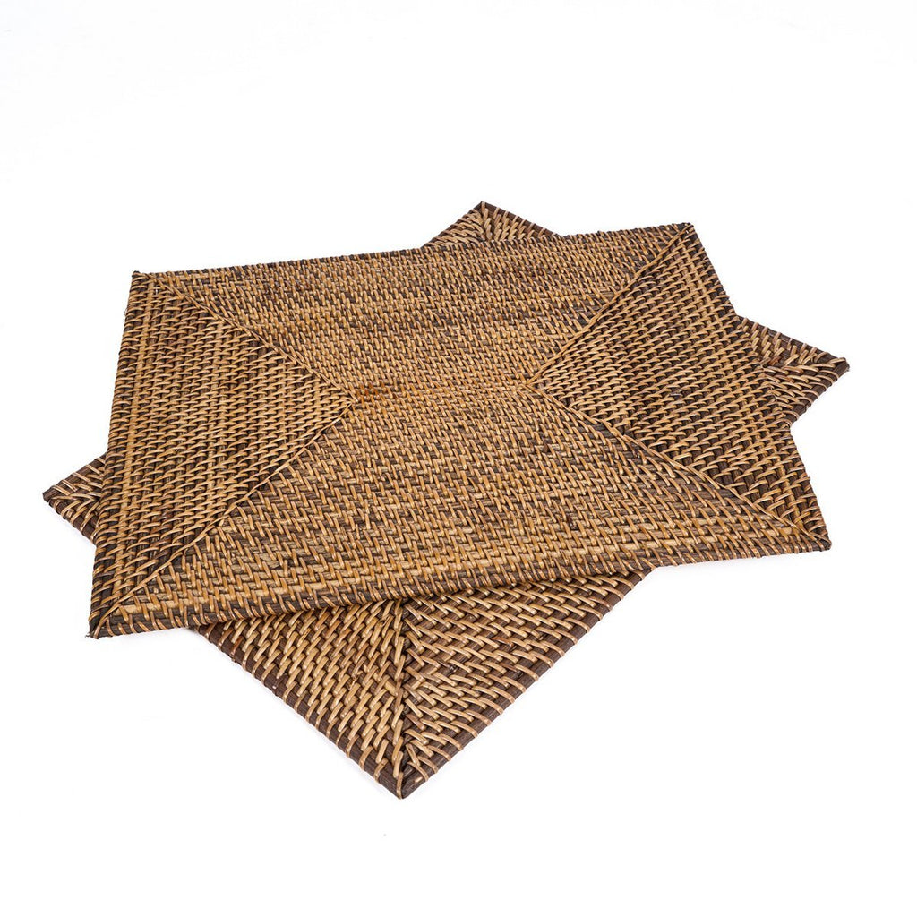 The Colonial Rectangular Placemat - Natural Brown - LUXONAS HOME