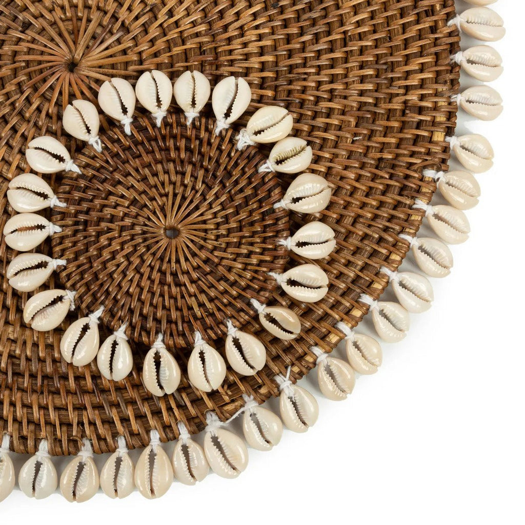 The Colonial Shell Coaster - Natural Brown - LUXONAS HOME