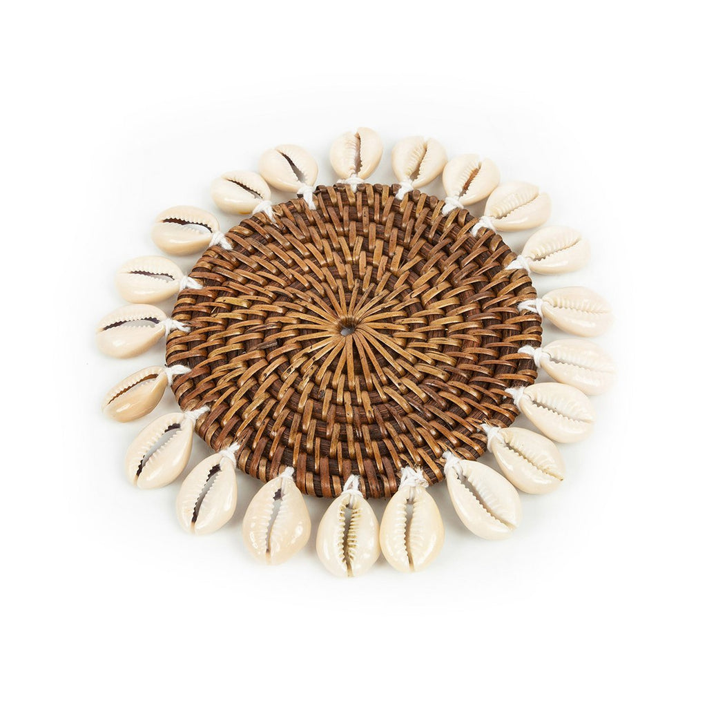 The Colonial Shell Coaster - Natural Brown - LUXONAS HOME