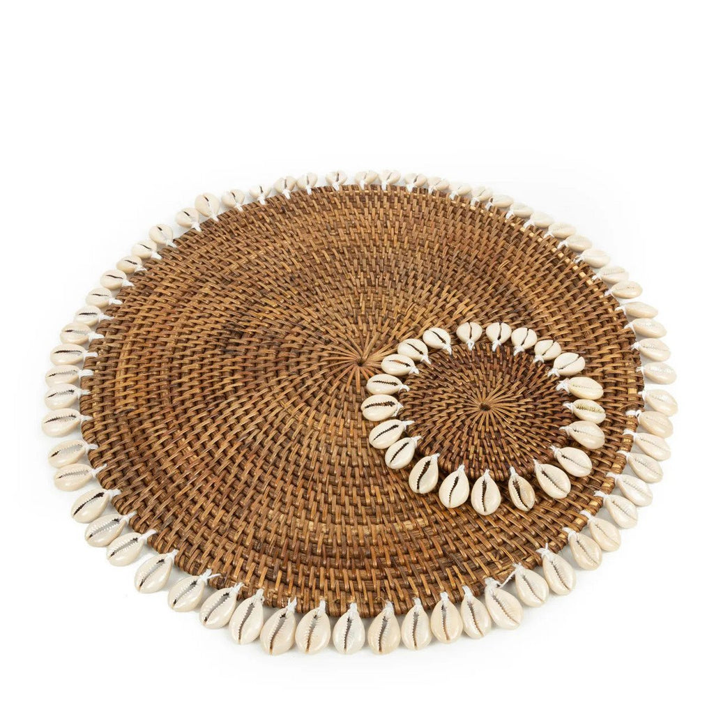 The Colonial Shell Coaster - Natural Brown - LUXONAS HOME