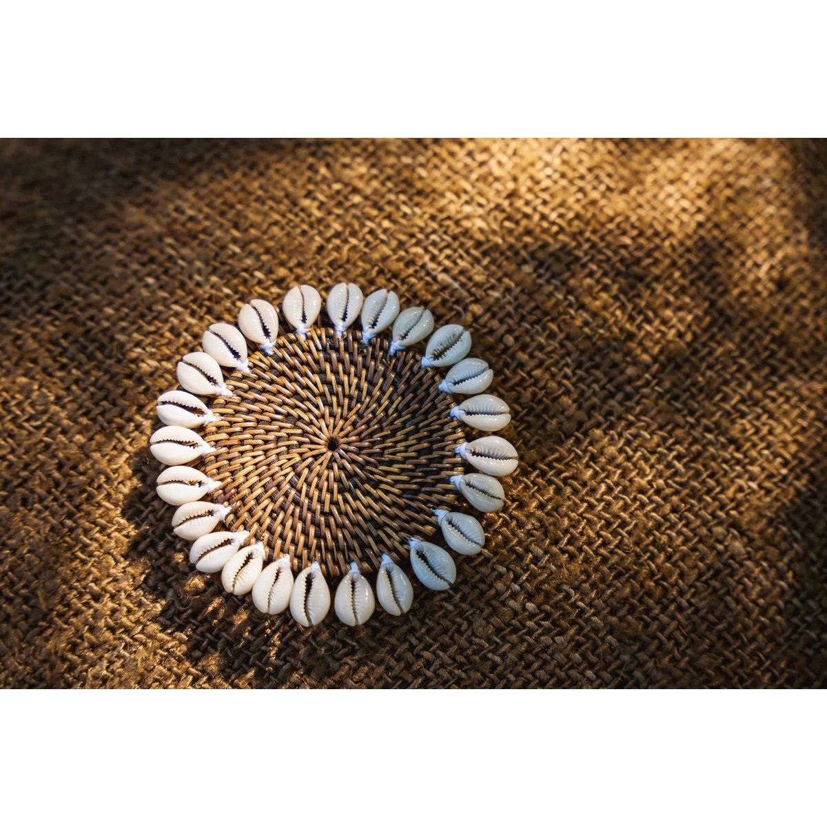 The Colonial Shell Coaster - Natural Brown - LUXONAS HOME