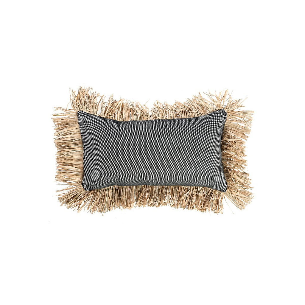The Cotton Bonita Cushion Cover - Natural Black - 30x50 - LUXONAS HOME