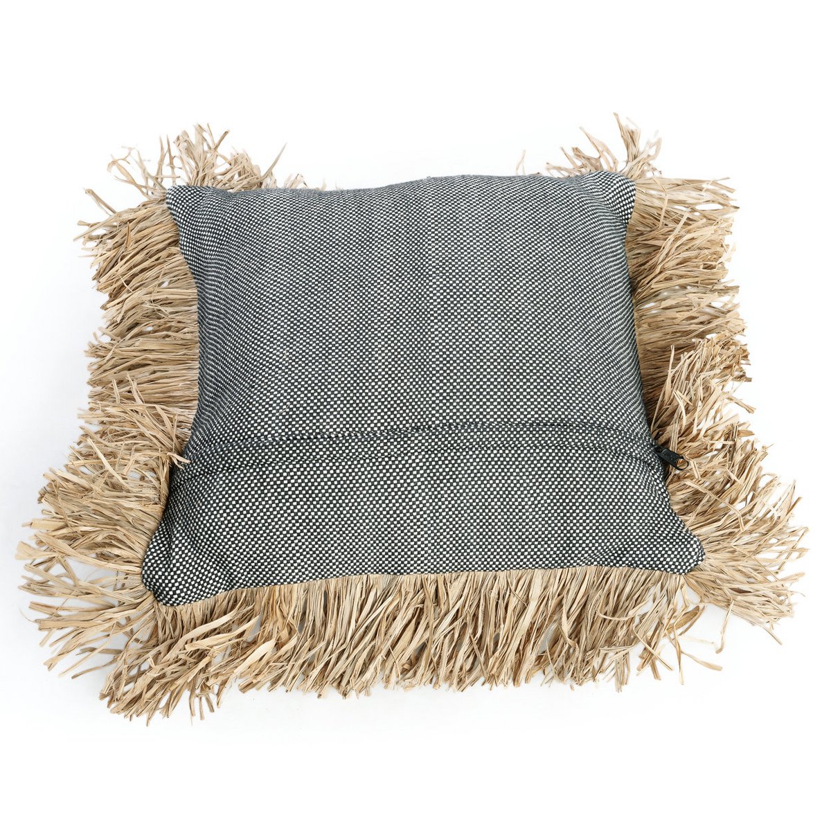 The Cotton Bonita Cushion Cover - Natural Black - 40x40 - LUXONAS HOME