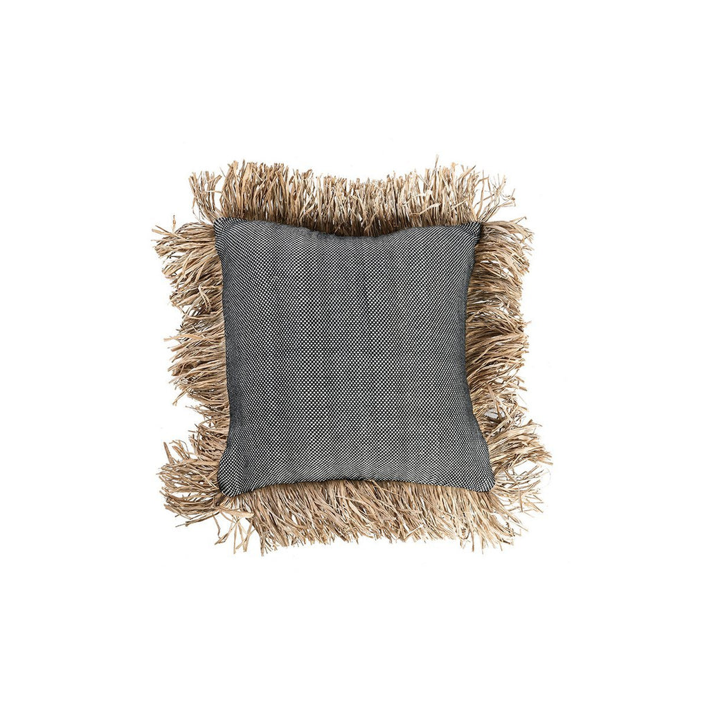 The Cotton Bonita Cushion Cover - Natural Black - 40x40 - LUXONAS HOME