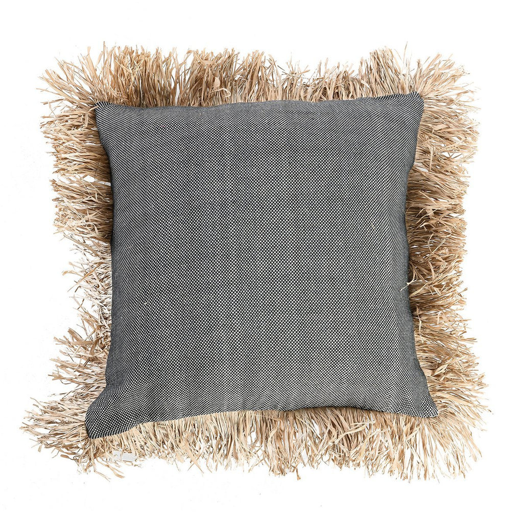 The Cotton Bonita Cushion Cover - Natural Black - 60x60 - LUXONAS HOME